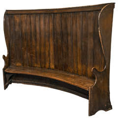 Antique Very Rare English Settle Bench
