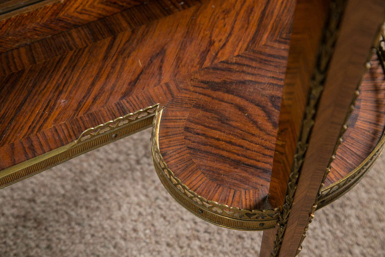 Rosewood Mirrored Back Console Table 3