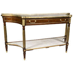 Antique Louis XVI Style Console Table Manner of Jansen