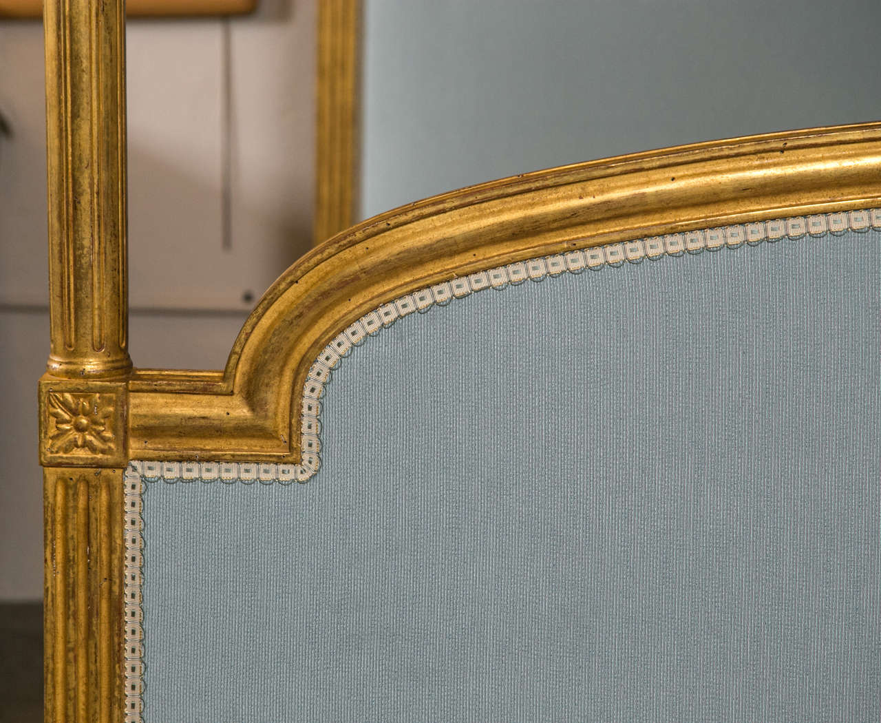 French KingSize Canopy Bed in Giltwood Louis XVI Fashion at 1stdibs