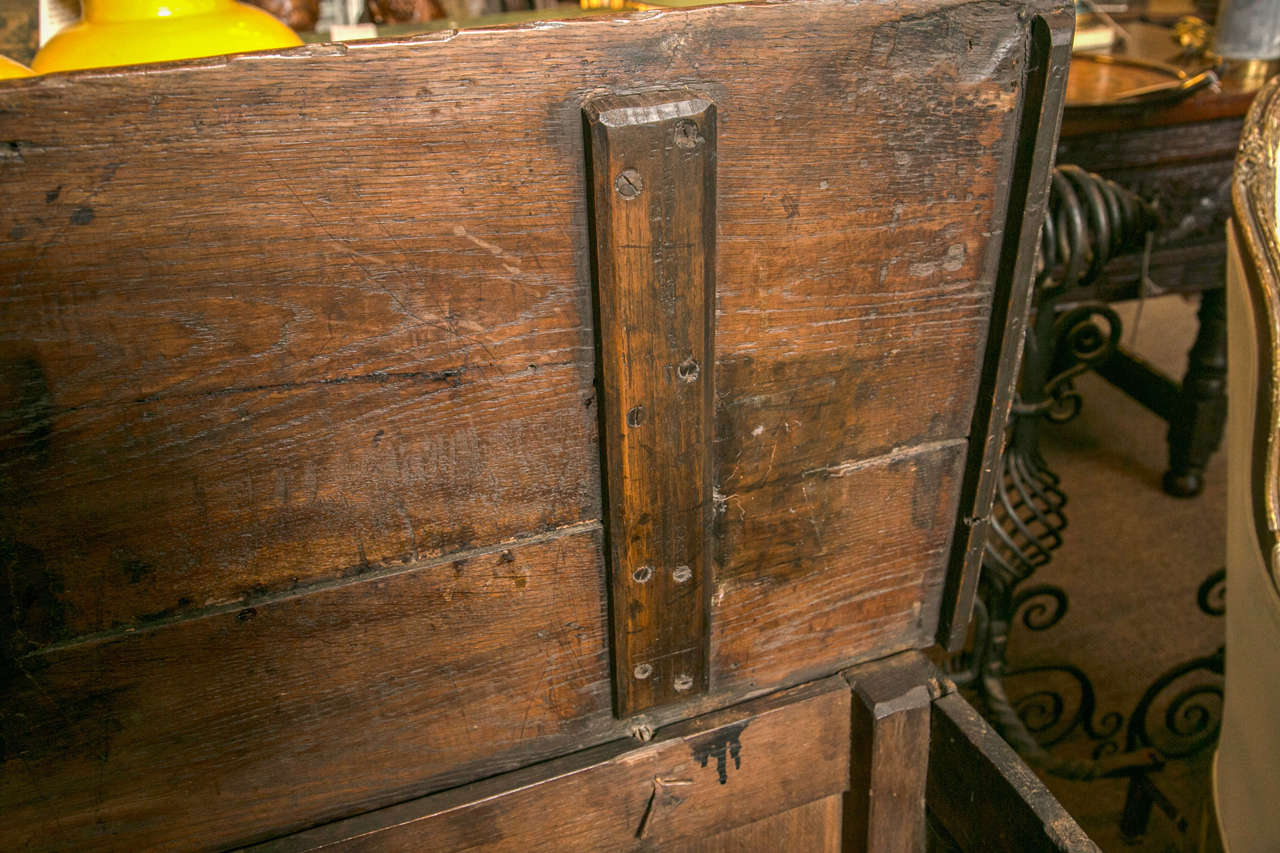 18th Century and Earlier 17th Century Oak Coffer For Sale
