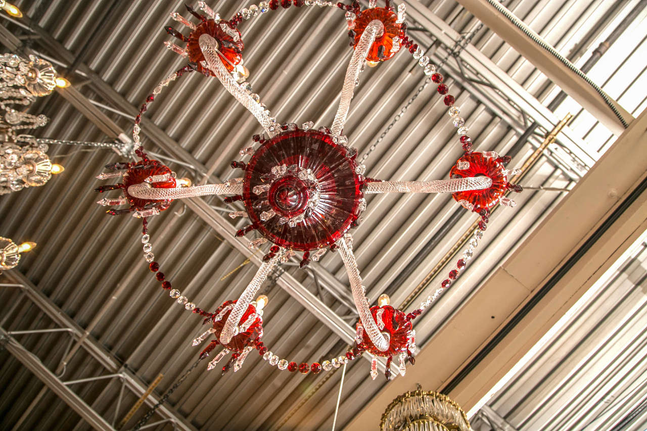 19th Century English Crystal Chandelier For Sale