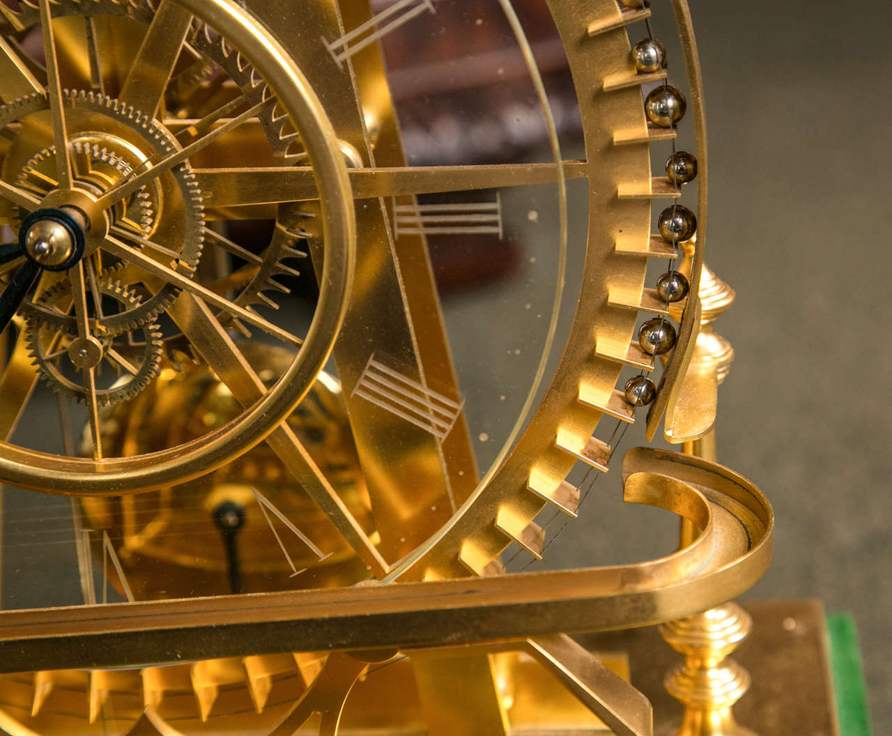 Gilt Brass Waterwheel Timepiece by Peter Bonnert at 1stDibs water