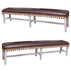 Pair of Painted 18th Century Benches