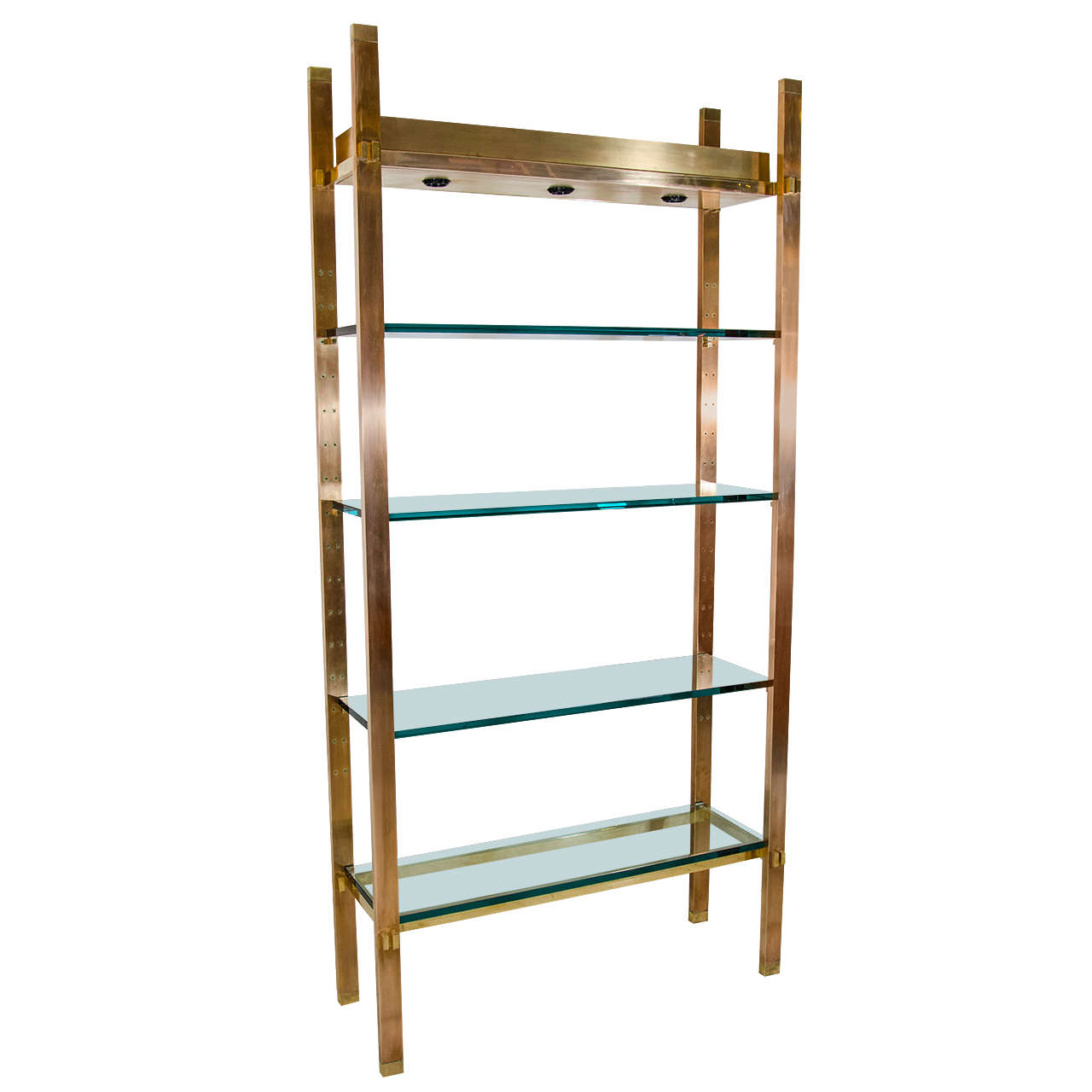 Exceptional Illuminated Etagere designed by Paul M. Jones For Sale