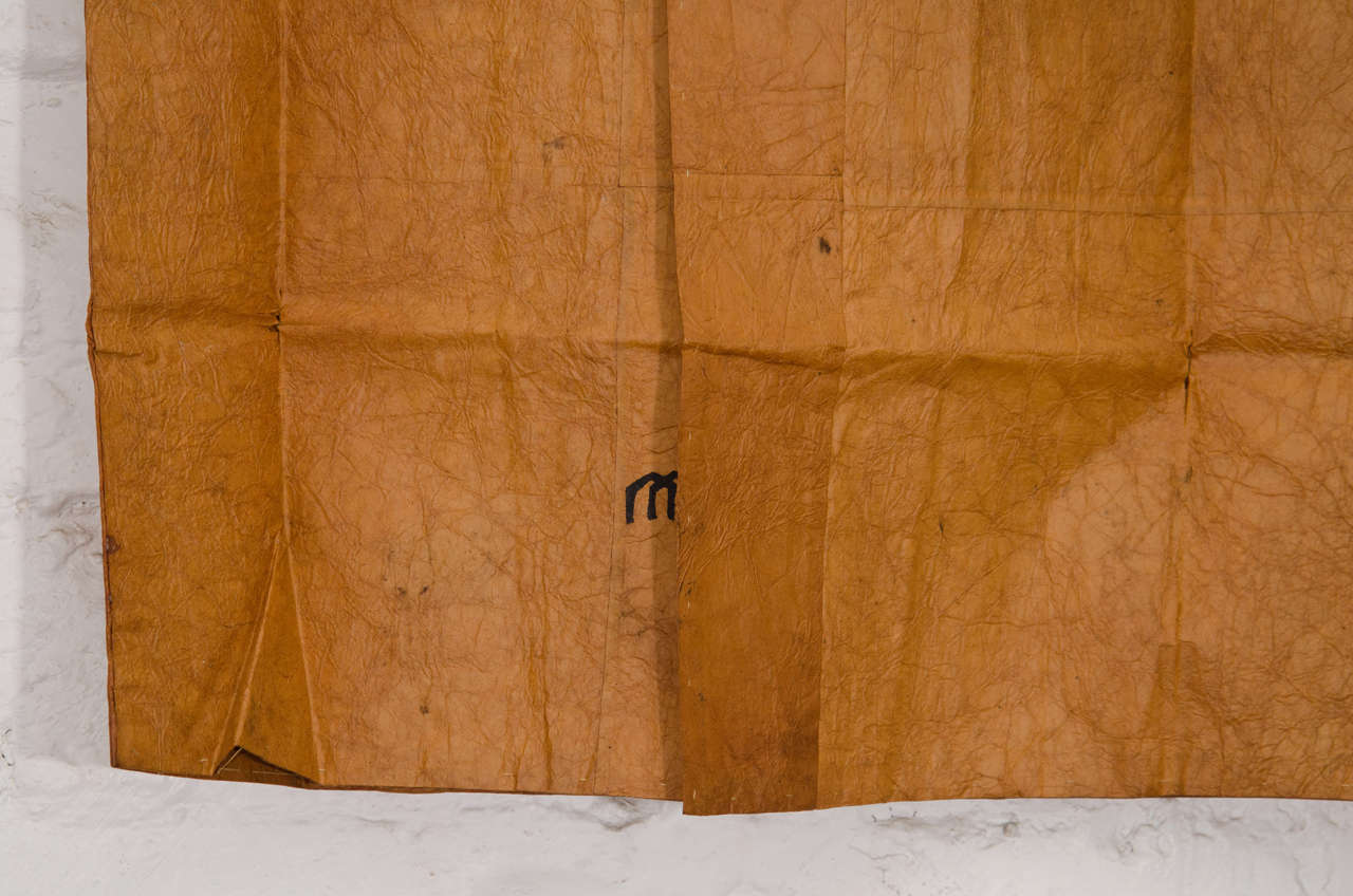 19th Century Japanese Paper Raincoat For Sale