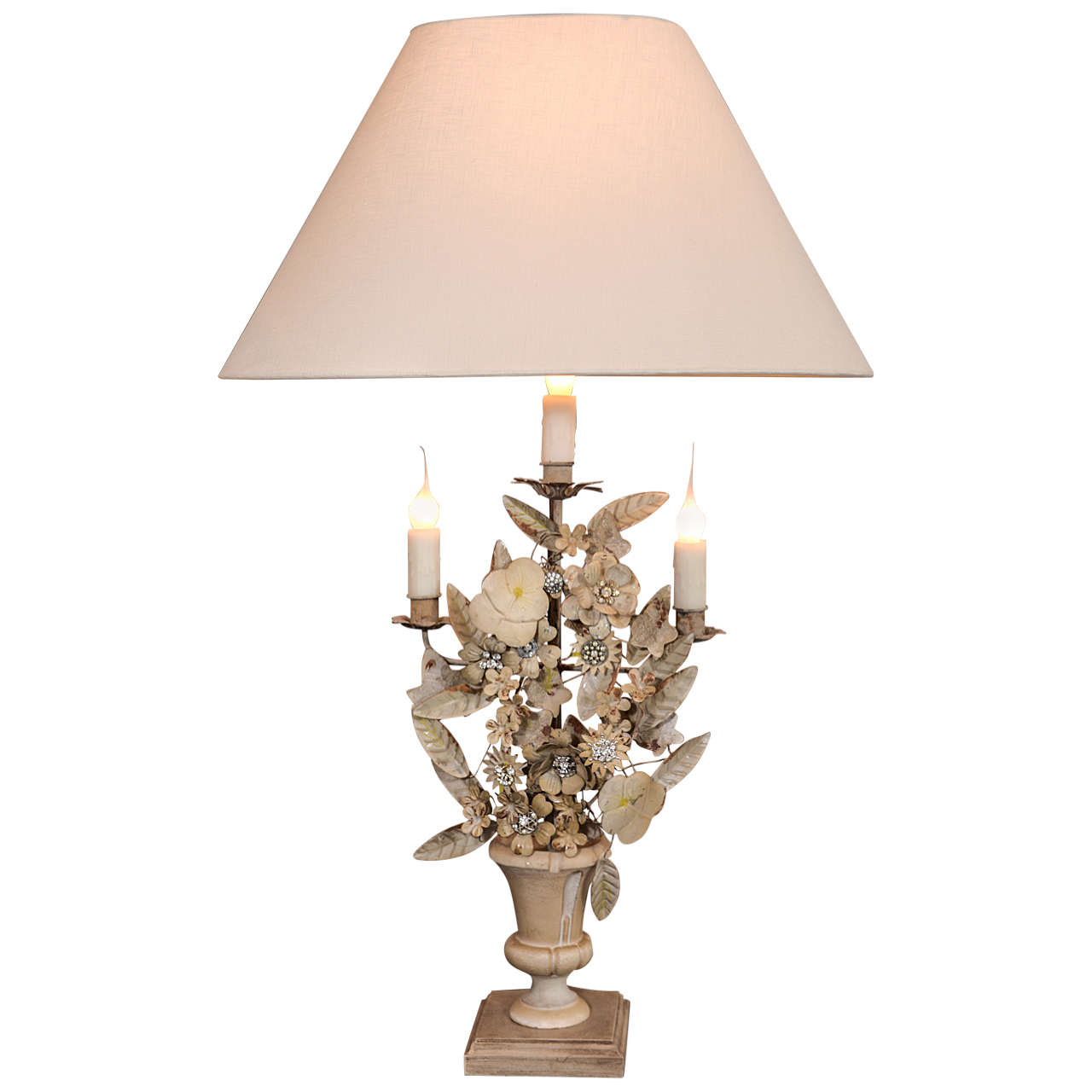 Pair of Unique Custom Tôle Table Lamps