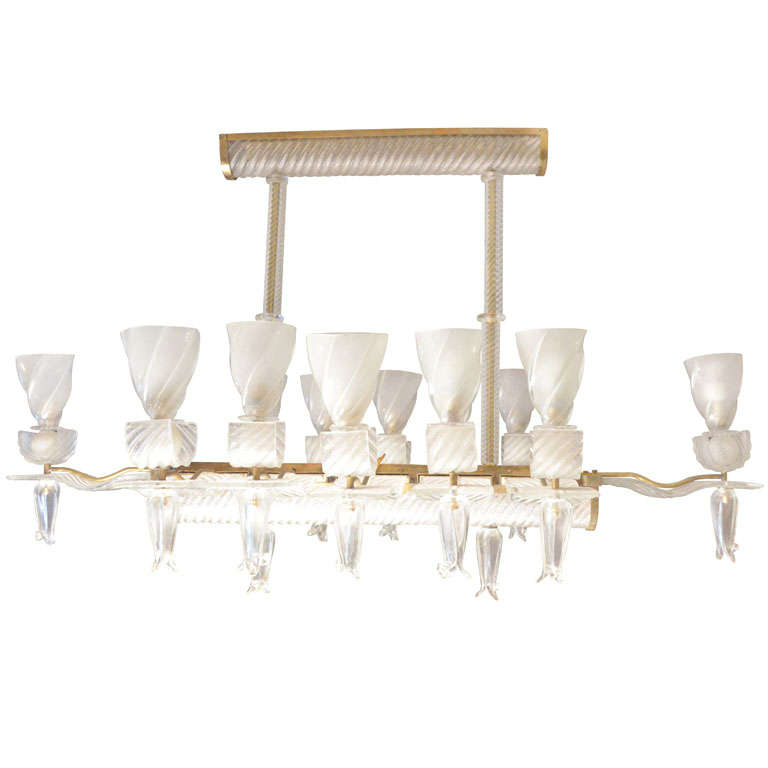 Large Rectangular Chandelier at 1stdibs