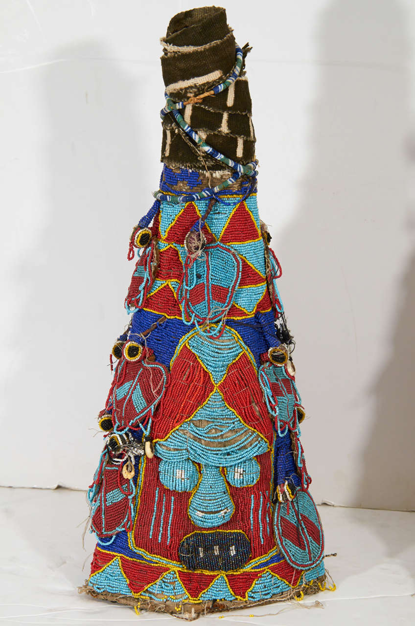 African Beaded Ceremonial Cameroon Hats For Sale at 1stDibs