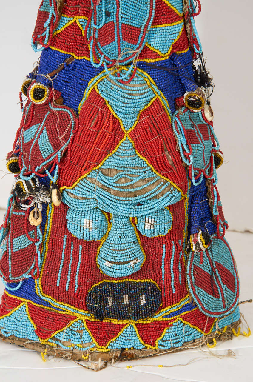 African Beaded Ceremonial Cameroon Hats For Sale at 1stDibs
