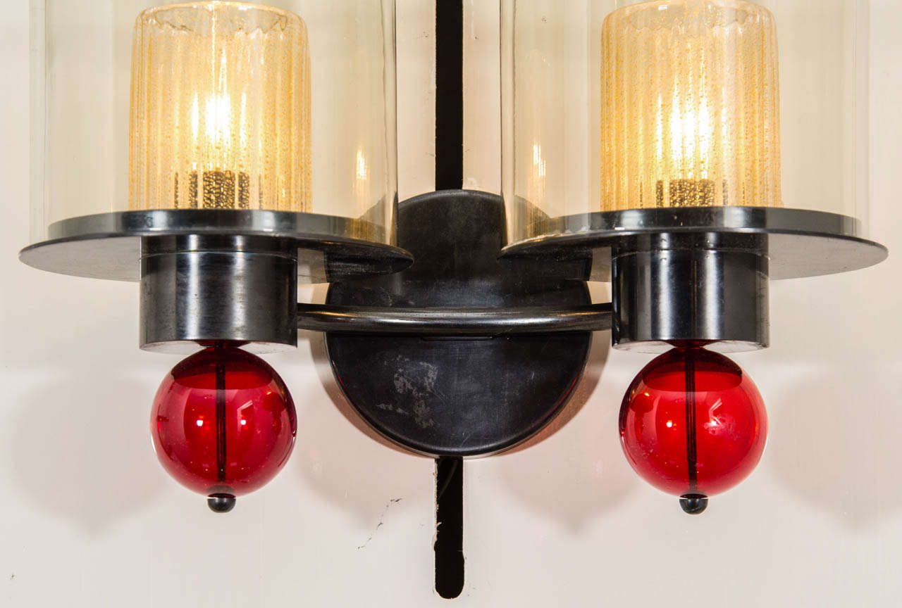 Mid-Century Modern Pair of Midcentury Sconces For Sale