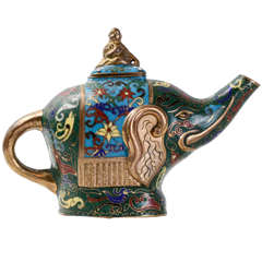 Antique Teapot cloisonné . China 19th century