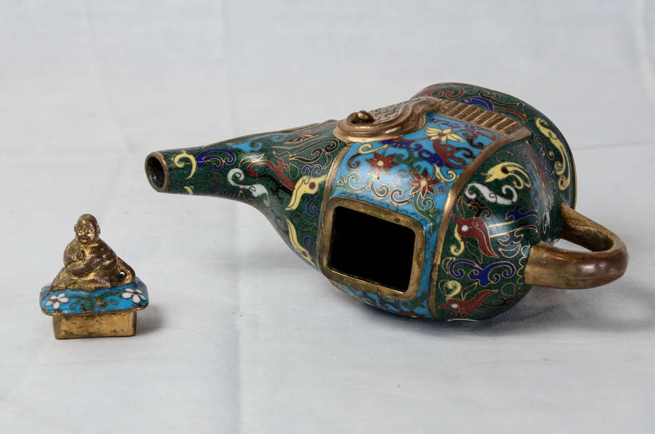 Teapot cloisonné . China 19th century 1