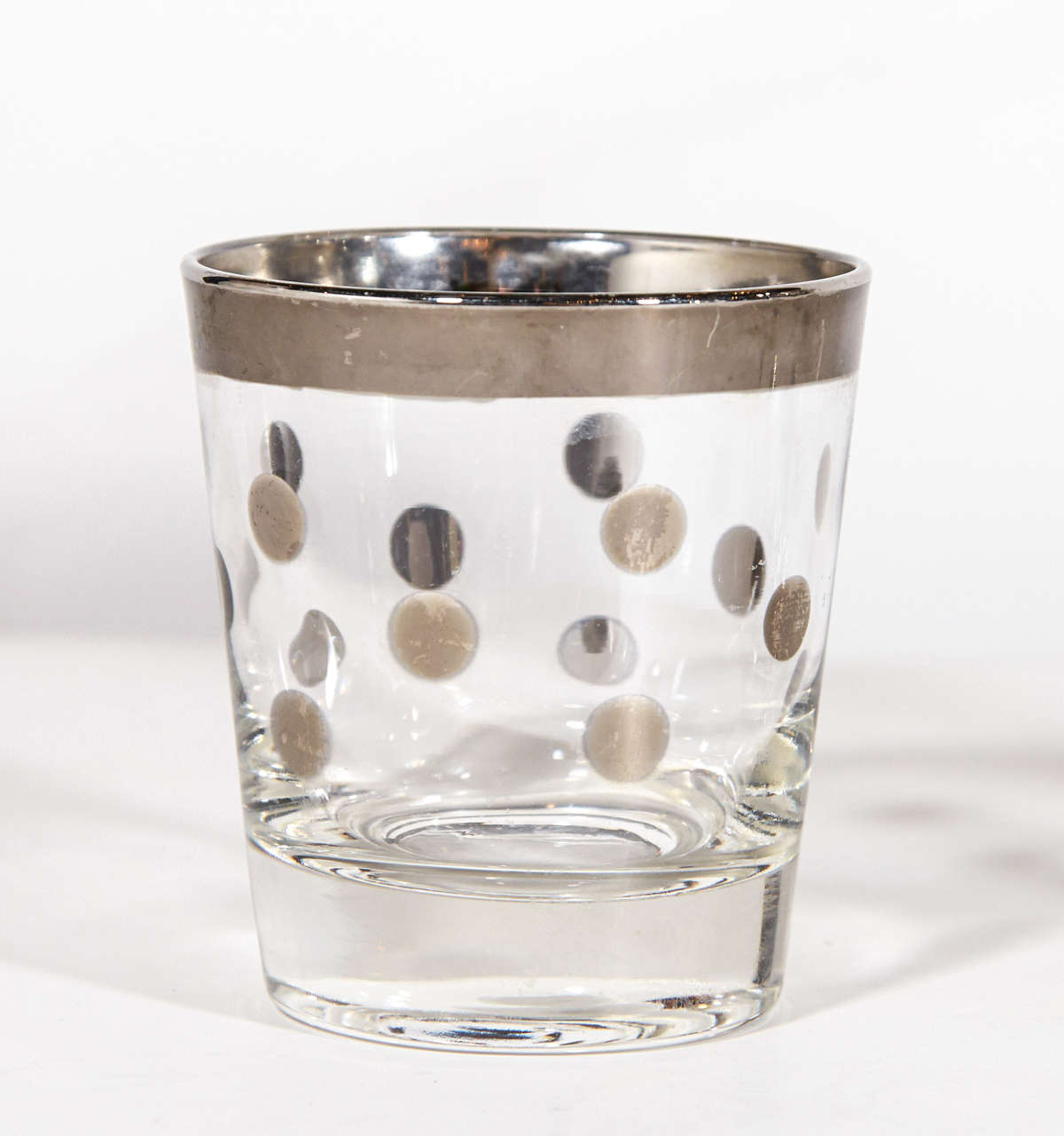 20th Century Set of Twelve Dorothy Thorpe Barware Glasses with Polka Dot Design