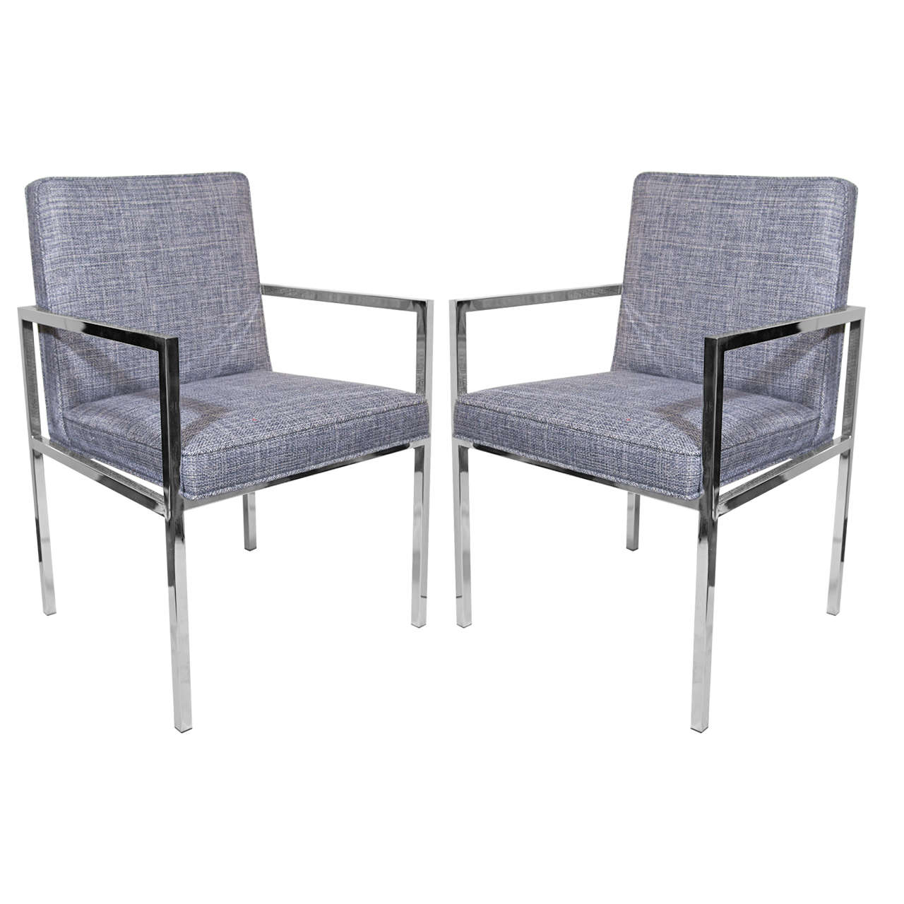 Pair Of Mid Century Modern Side Chairs By Milo Baughman At 1stdibs Pair Of Mid Century Modern Side Chairs By Milo Baughman For Sale