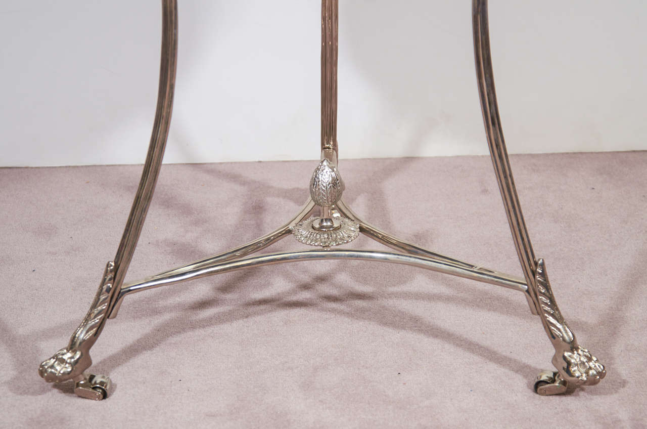 Mid-Century Modern Mid-Century Glass and Chrome French Lamp Tables in the Style of Maison Jansen