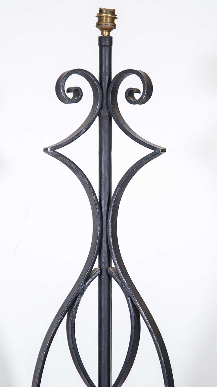 wrought iron standard lamp