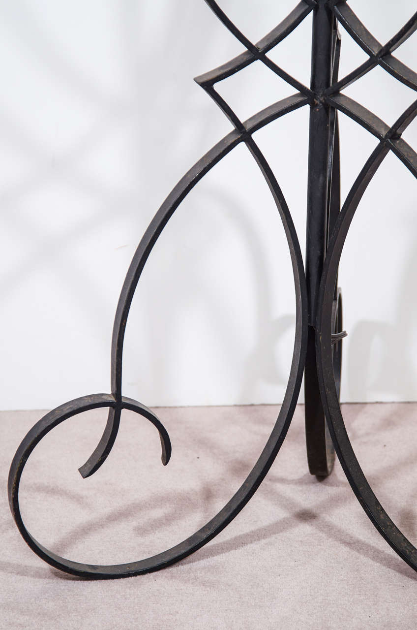 French A Mid Century Wrought Iron Floor Lamp Attributed to Robert Merceris
