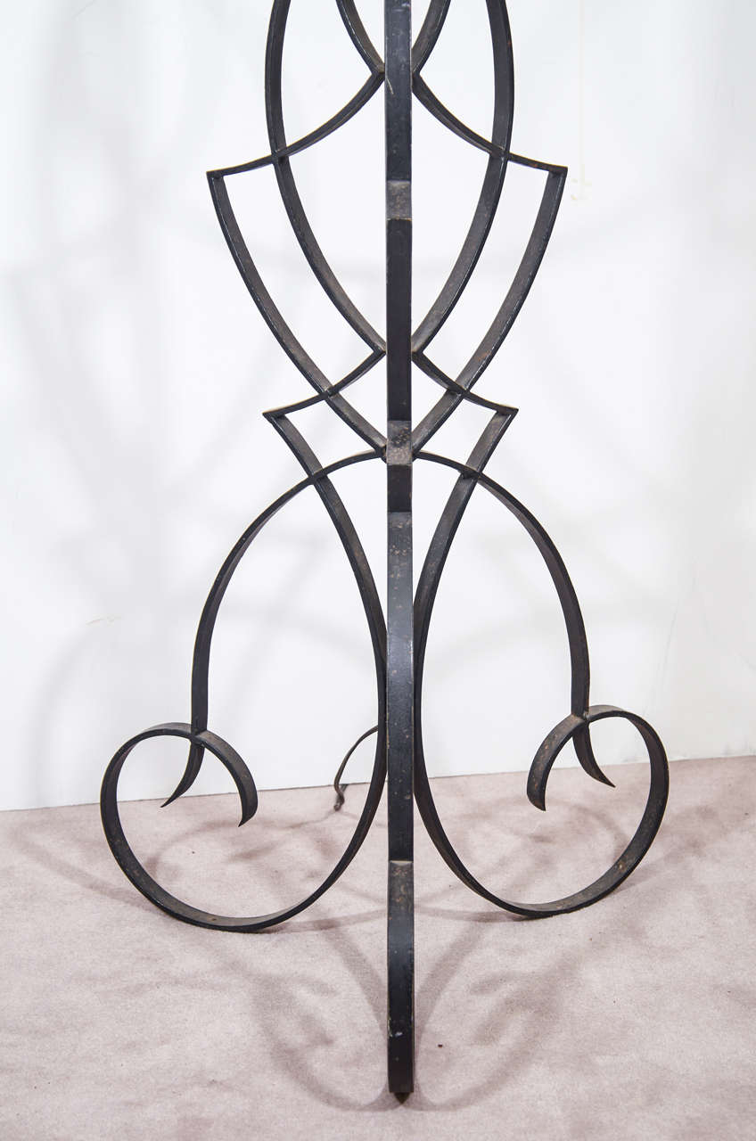 A Mid Century Wrought Iron Floor Lamp Attributed to Robert Merceris In Good Condition In New York, NY