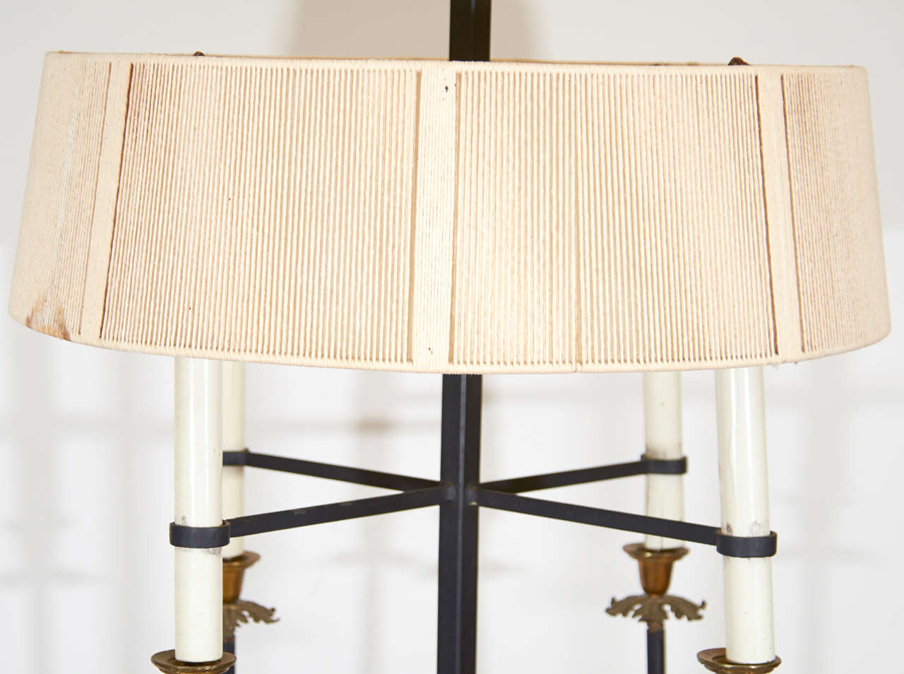 20th Century Midcentury Pair of  Floor Lamps with Table Attributed to Tommi Parzinger For Sale