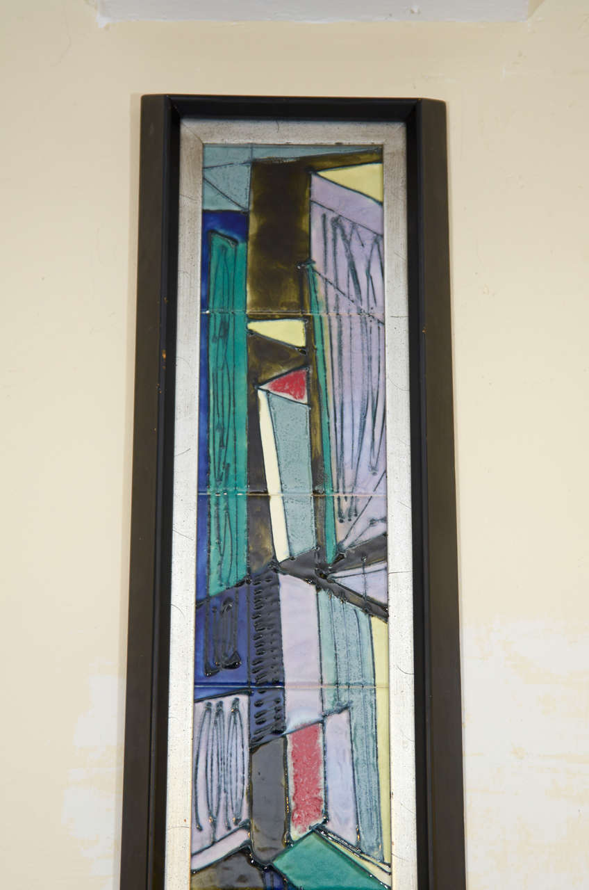 Mid-Century Modern A Mid Century Pair of Harris Strong Wall Mounted Tiles