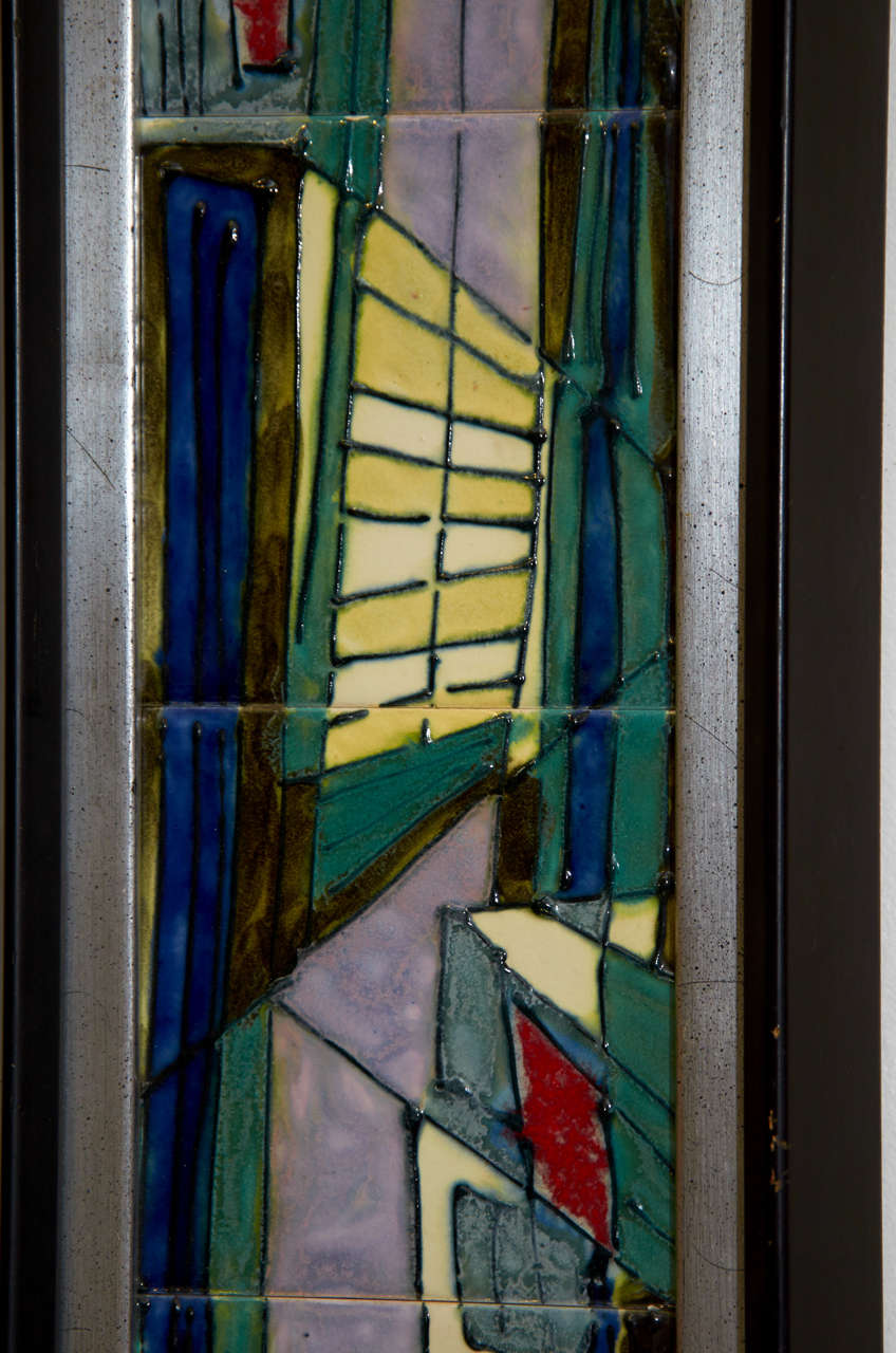 American A Mid Century Pair of Harris Strong Wall Mounted Tiles