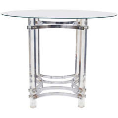 Mid Century Occasional Table in Lucite and Chrome