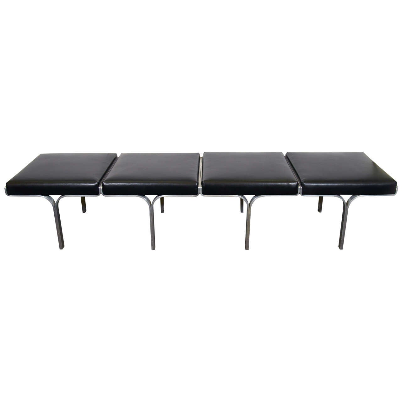 Mid Century Four-Seat Bench by Estelle and Erwin Laverne