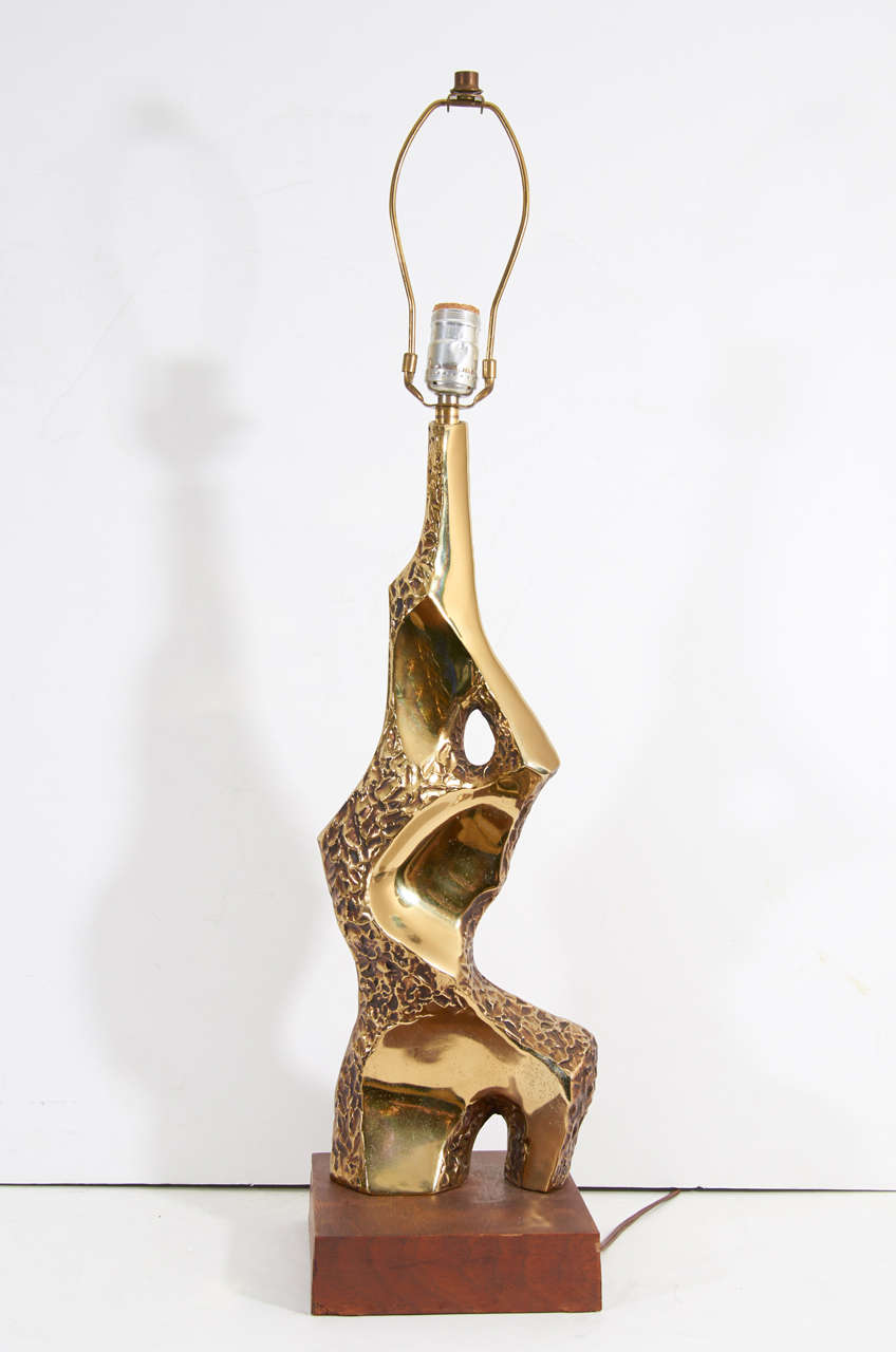 Pair of Brutalist Table Lamps by Laurel