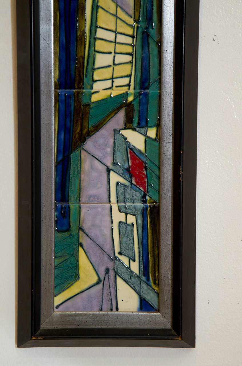 A Mid Century Pair of Harris Strong Wall Mounted Tiles at 1stDibs