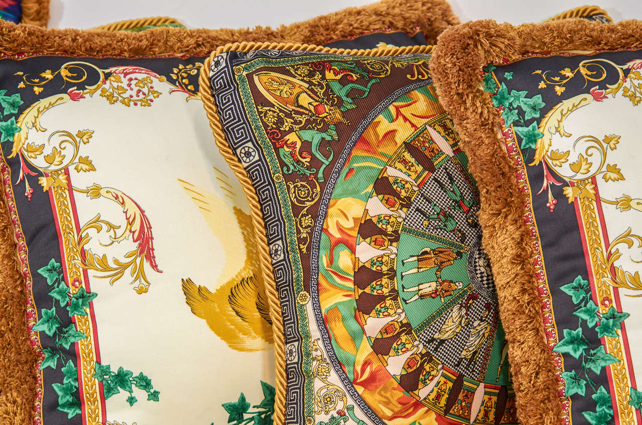 A Set of Five Baroque Style Decorative Versace Silk Pillows at 1stdibs
