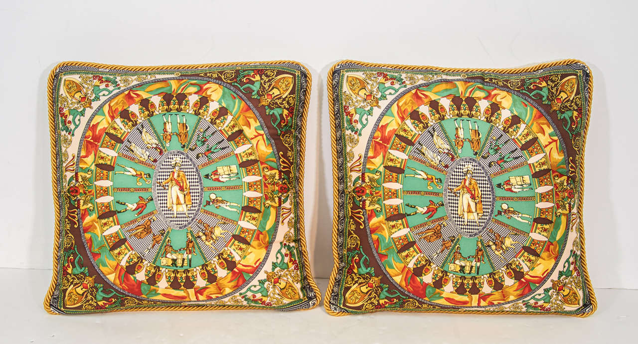 A Set of Five Baroque Style Decorative Versace Silk Pillows at 1stdibs