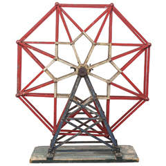 Antique 1920s Iron Ferris Wheel Model