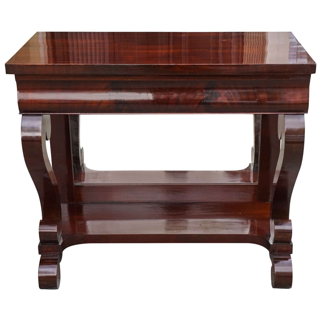 19th Century Mahogany American Empire Pier Table