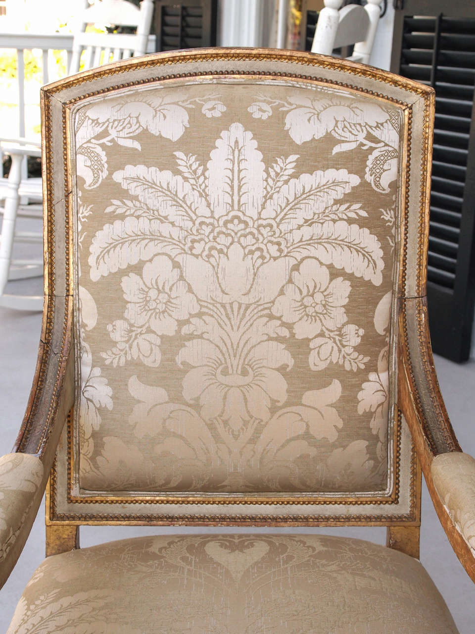 19th Century Italian Louis XVI Style Painted and Parcel-Gilt Armchairs