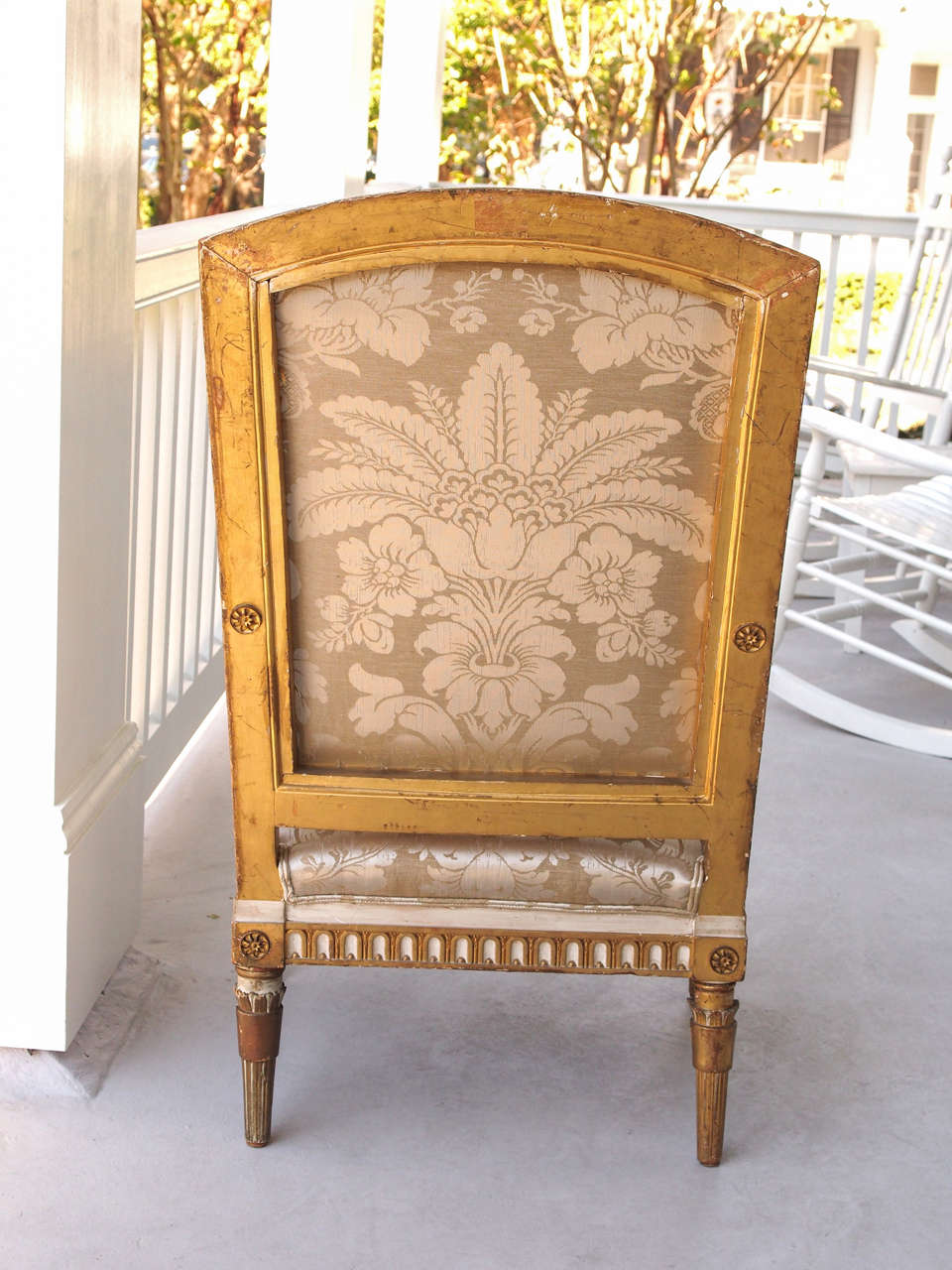 Italian Louis XVI Style Painted and Parcel-Gilt Armchairs 5