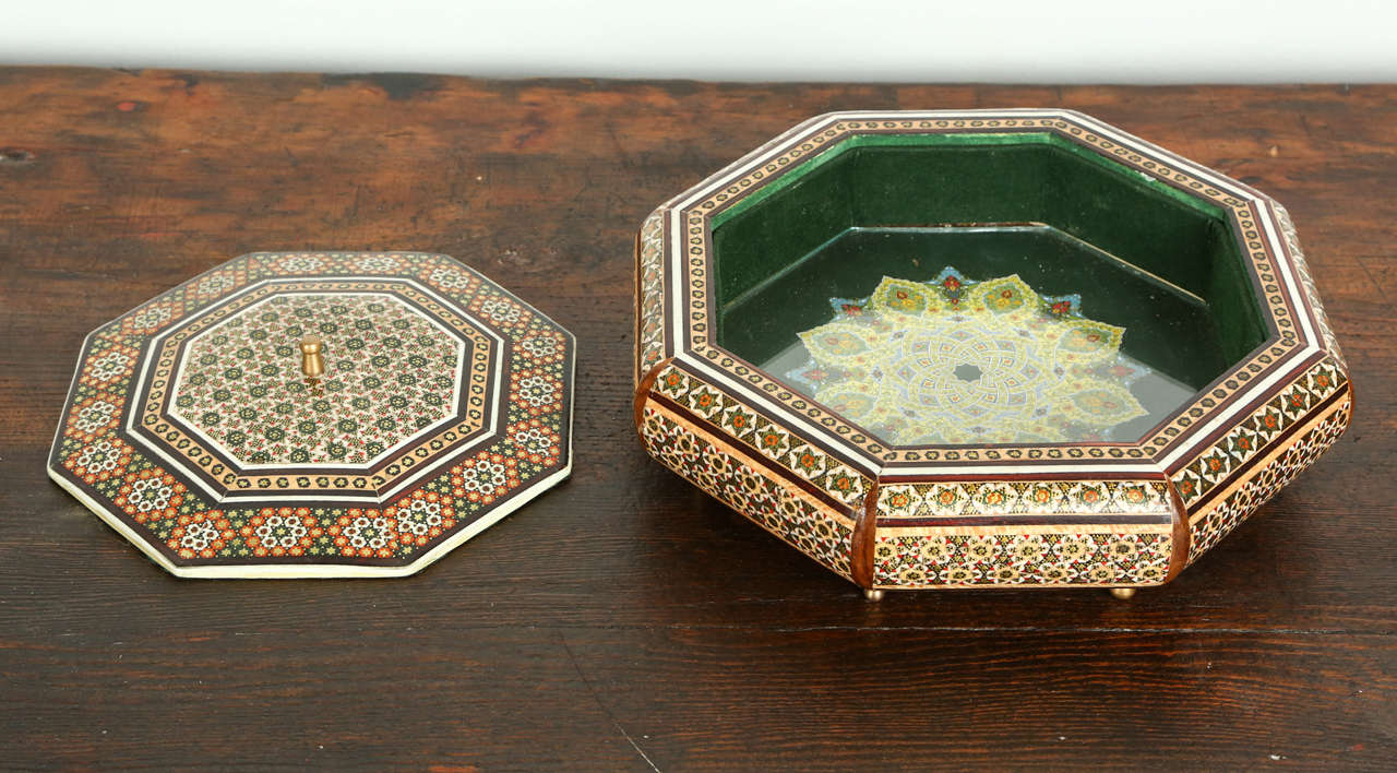 Anglo-Indian Octagonal Mosaic Inlaid Box 1