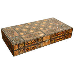 Syrian Inlaid Mosaic Backgammon Game