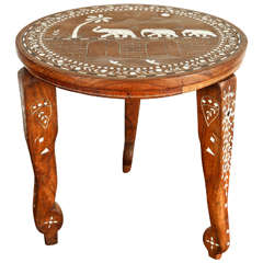 Anglo Indian Side Table Inlaid with Mother-of-Pearl