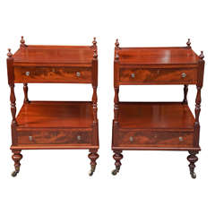 Pair of English Regency Style Side Tables