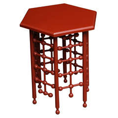Venetian Red Lacquered Table