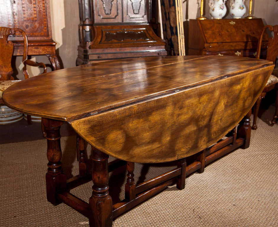 Large  Drop Leaf Gate Leg Dining Table 2