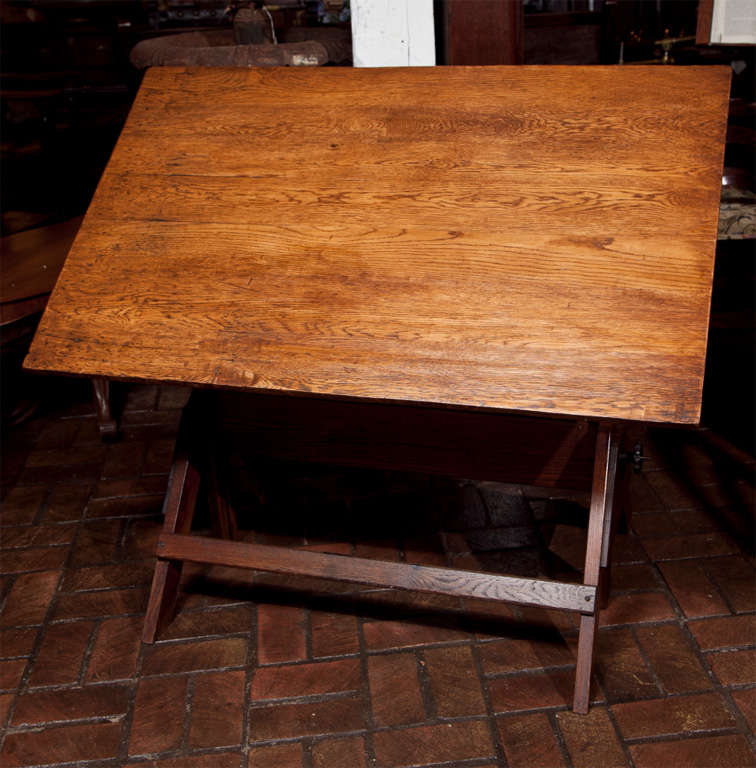 Oak Drafting Table 2