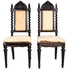 Pair of Gothic Style Chairs