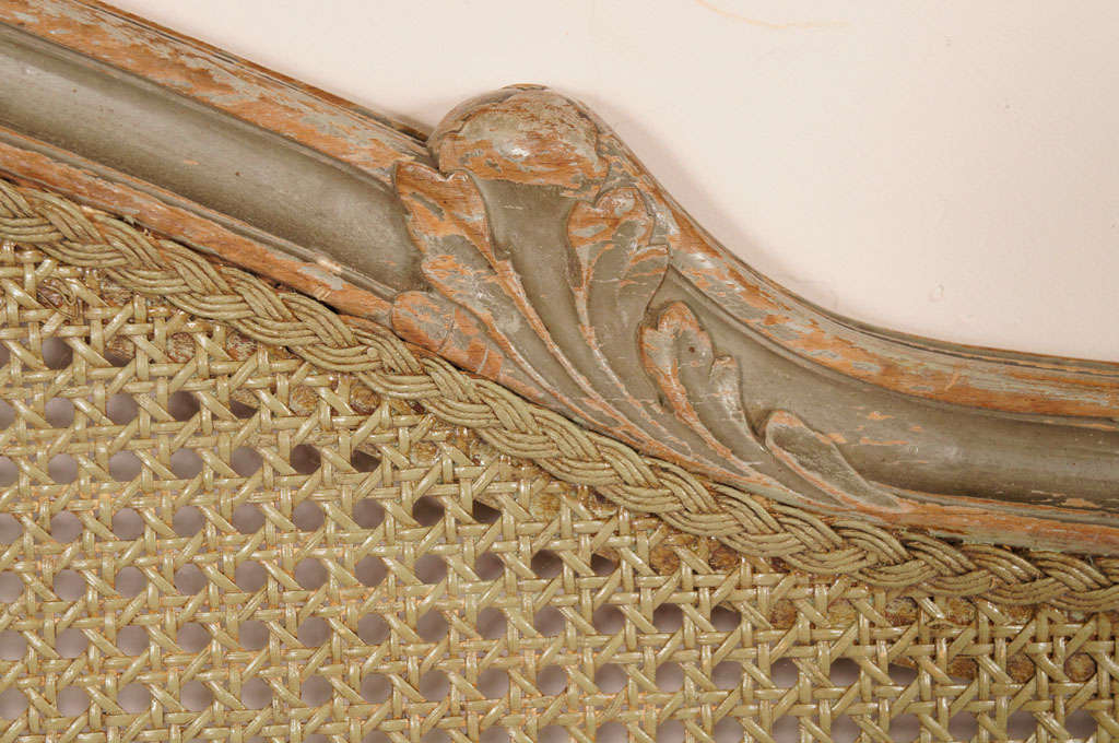 French Louis XV Style Caned Queen Headboard