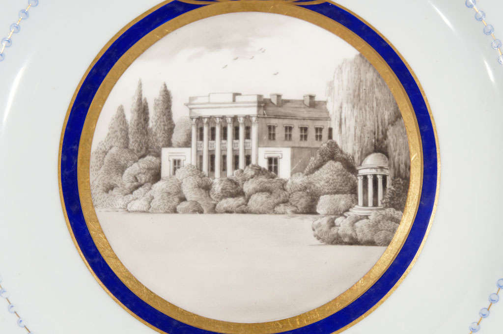 Porcelain 12 Wedgwood Cabinet Plates Historical Homes of America For Sale