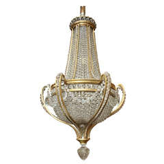 Very fine quality crystal and bronze Baccarat chandelier