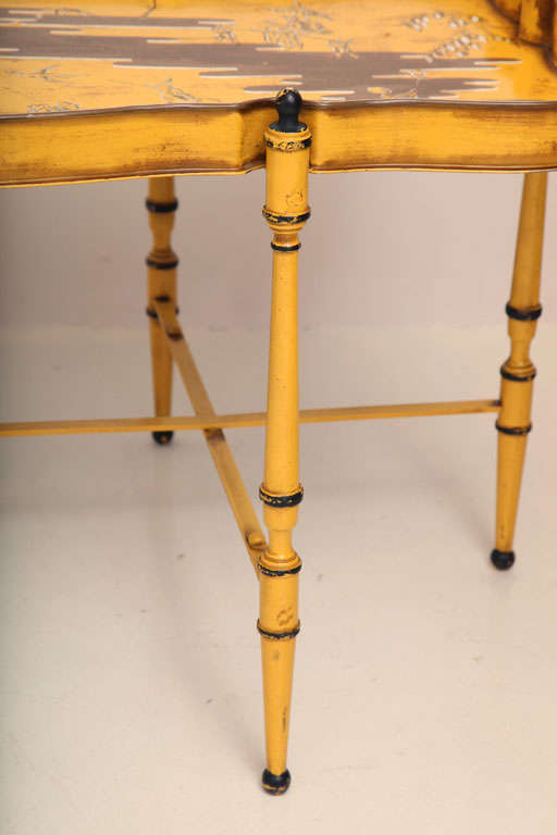 Metal Chinoiserie Tray Table