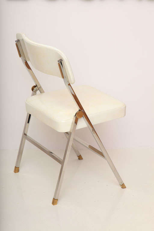 Late 20th Century Set of 4 Karl Springer Folding Chairs