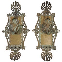 Bronze Neoclassical Beaux-Arts Wall Sconces, circa 1910